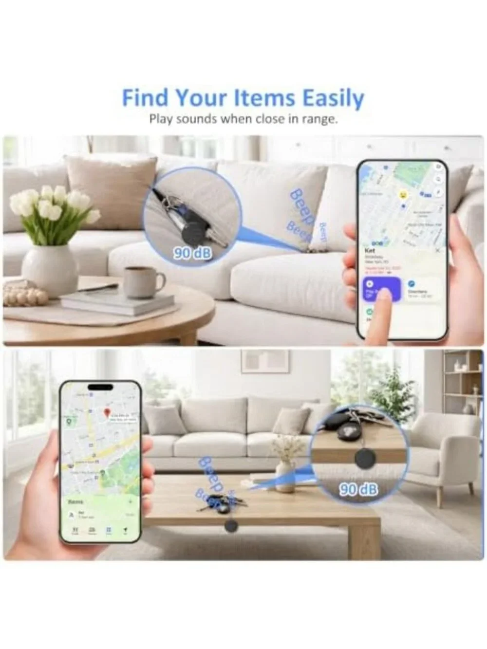 Smart Bluetooth Tracker Tags for iOS & Android - Find Lost Items Easily